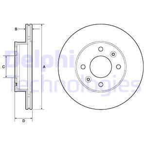 Disc frana punte fata (BG3935C DELPHI) HYUNDAI,KIA