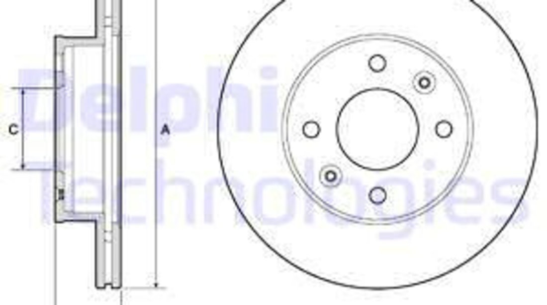 Disc frana punte fata (BG3935C DELPHI) HYUNDAI,KIA