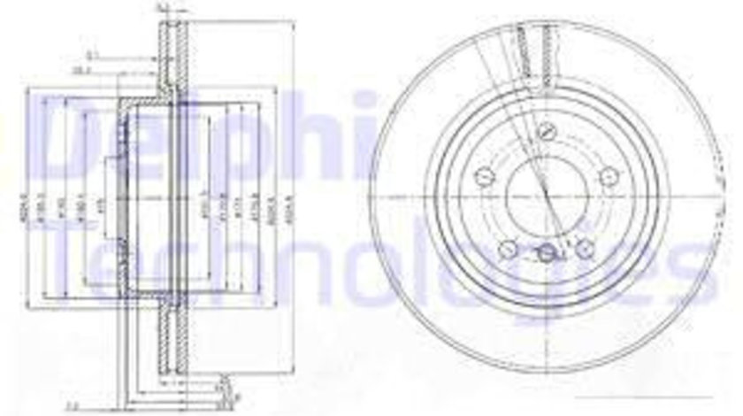 Disc frana punte fata (BG3938 DELPHI) BMW