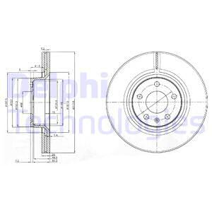 Disc frana punte fata (BG3942 DELPHI) AUDI,AUDI (FAW)