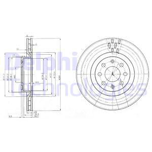 Disc frana punte fata (BG3944 DELPHI) FIAT,OPEL,VAUXHALL