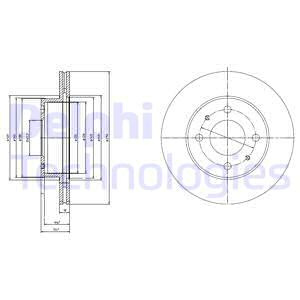 Disc frana punte fata (BG3946 DELPHI) HYUNDAI