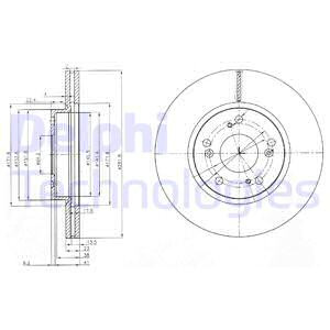 Disc frana punte fata (BG3980C DELPHI) HONDA