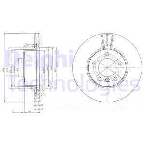 Disc frana punte fata (BG3998C DELPHI) BMW,BMW (BRILLIANCE)
