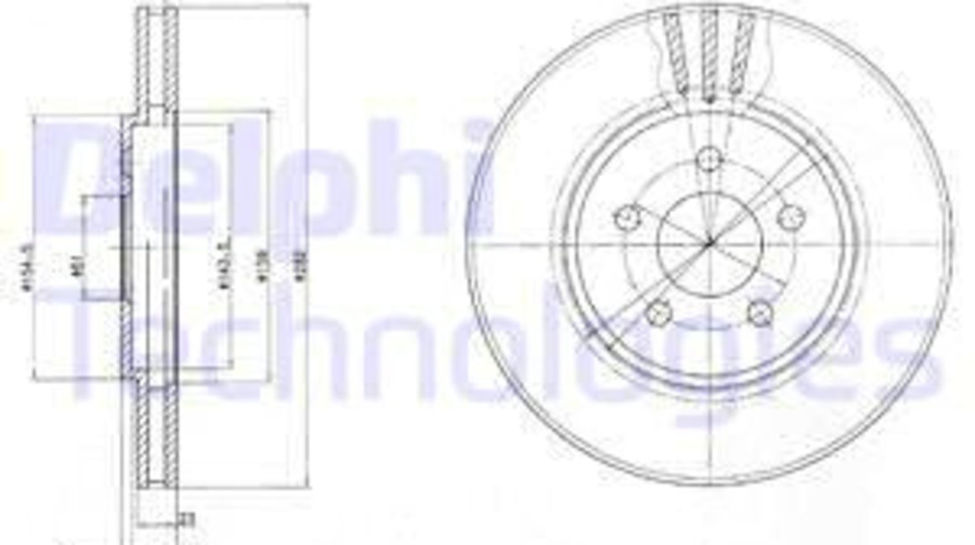 Disc frana punte fata (BG4000 DELPHI) CHRYSLER,DODGE