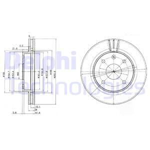 Disc frana punte fata (BG4003 DELPHI) BUICK (SGM),CHEVROLET,DAEWOO