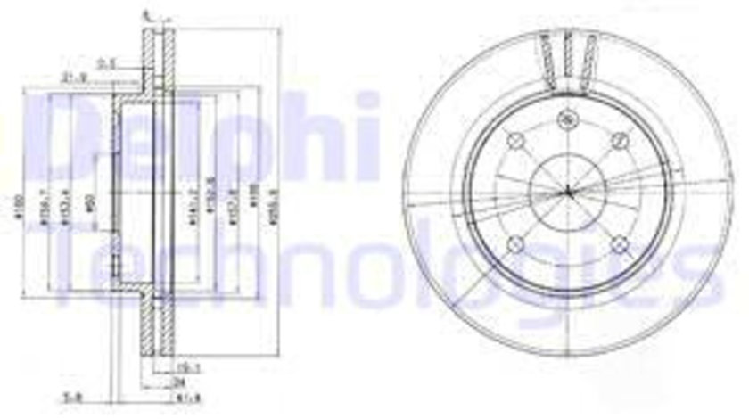 Disc frana punte fata (BG4003 DELPHI) BUICK (SGM),CHEVROLET,DAEWOO