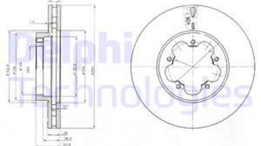 Disc frana punte fata (BG4007 DELPHI) FORD