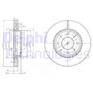 Disc frana punte fata (BG4016 DELPHI) KIA,KIA (DYK)