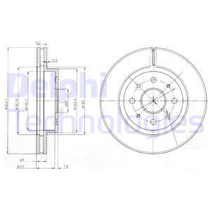 Disc frana punte fata (BG4019 DELPHI) KIA