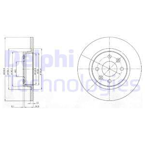 Disc frana punte fata (BG4045 DELPHI) DACIA,RENAULT,SMART