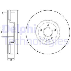 Disc frana punte fata (BG4056C DELPHI) FORD,VOLVO