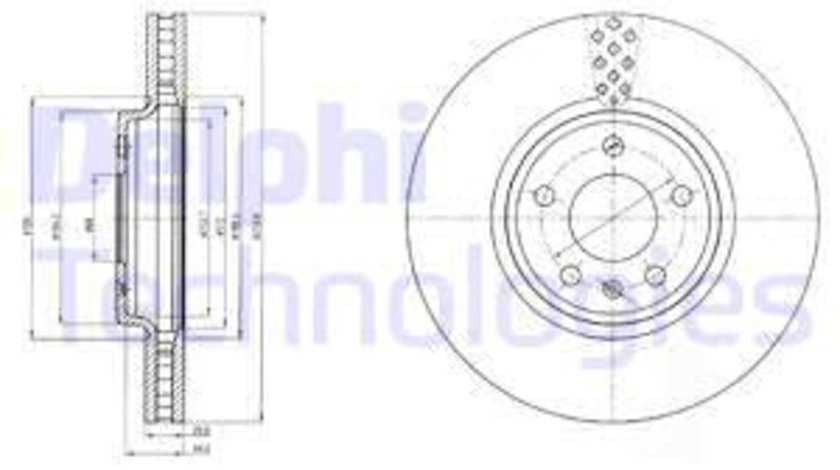 Disc frana punte fata (BG4080C DELPHI) AUDI,AUDI (FAW)