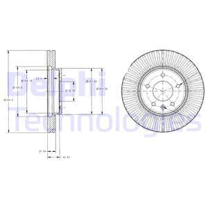 Disc frana punte fata (BG4092C DELPHI) CHEVROLET,OPEL,VAUXHALL