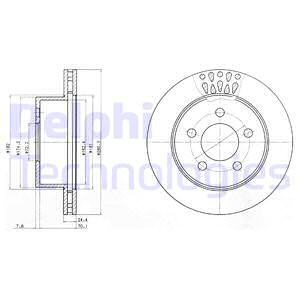 Disc frana punte fata (BG4103 DELPHI) JEEP