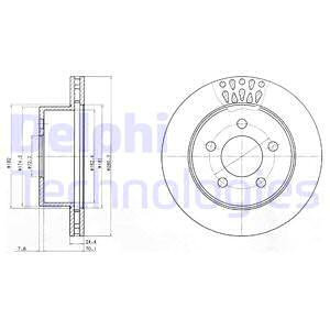 Disc frana punte fata (BG4103 DELPHI) JEEP