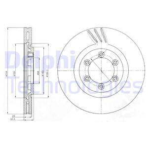 Disc frana punte fata (BG4112 DELPHI) SSANGYONG