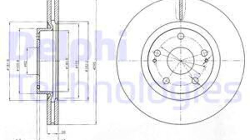 Disc frana punte fata (BG4113 DELPHI) TOYOTA