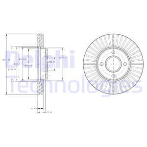 Disc frana punte fata (BG4117 DELPHI) FORD