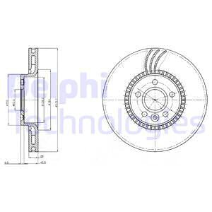 Disc frana punte fata (BG4123 DELPHI) FORD,LAND ROVER,VOLVO