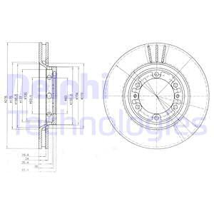 Disc frana punte fata (BG4132 DELPHI) HYUNDAI