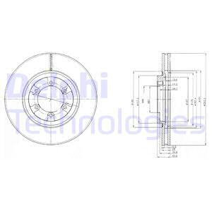 Disc frana punte fata (BG4133 DELPHI) HYUNDAI