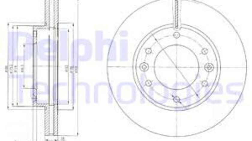 Disc frana punte fata (BG4137 DELPHI) KIA