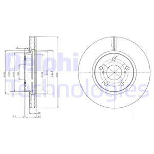 Disc frana punte fata (BG4139C DELPHI) LEXUS,TOYOTA
