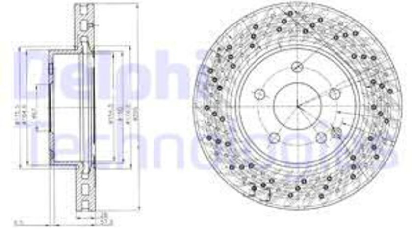 Disc frana punte fata (BG4142C DELPHI) MERCEDES-BENZ,MERCEDES-BENZ (BBDC)