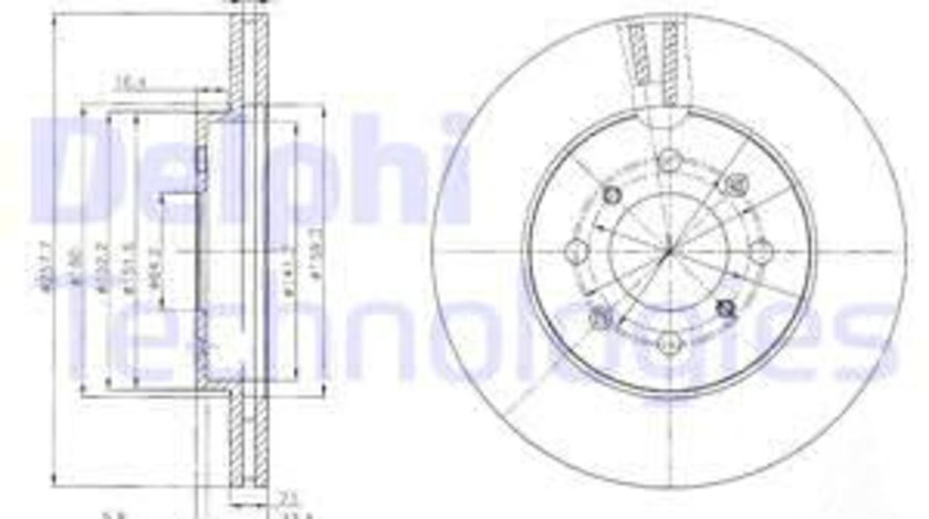 Disc frana punte fata (BG4148C DELPHI) HONDA