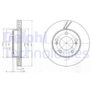 Disc frana punte fata (BG4206 DELPHI) DAEWOO,SSANGYONG