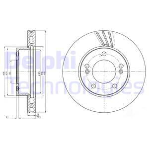 Disc frana punte fata (BG4207 DELPHI) SSANGYONG