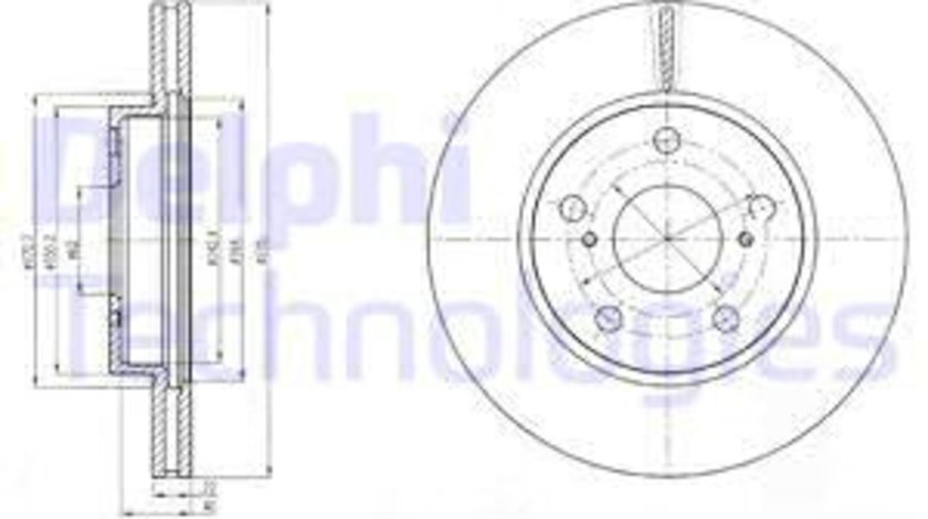 Disc frana punte fata (BG4232 DELPHI) TOYOTA,TOYOTA (FAW),TOYOTA (GAC)