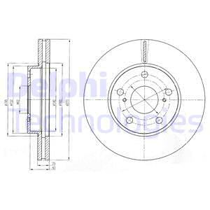 Disc frana punte fata (BG4234C DELPHI) TOYOTA