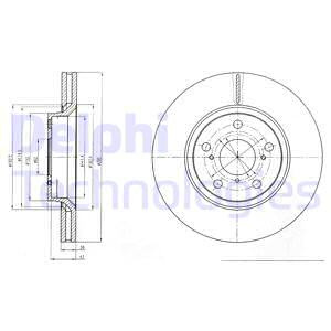 Disc frana punte fata (BG4236C DELPHI) TOYOTA