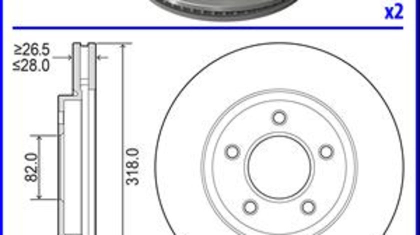 Disc frana punte fata (BG4241 DELPHI) CHRYSLER