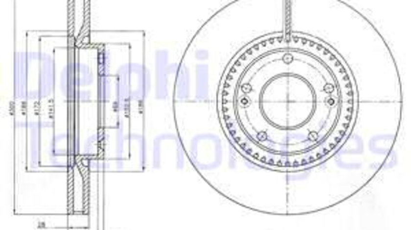 Disc frana punte fata (BG4251C DELPHI) HYUNDAI,HYUNDAI (BEIJING),KIA,KIA (DYK)