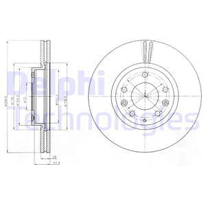 Disc frana punte fata (BG4255C DELPHI) MAZDA