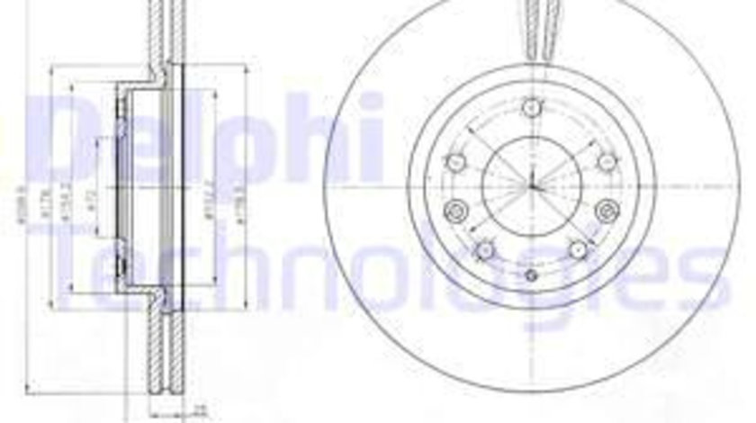 Disc frana punte fata (BG4255C DELPHI) MAZDA