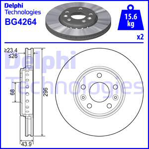 Disc frana punte fata (BG4264 DELPHI) RENAULT