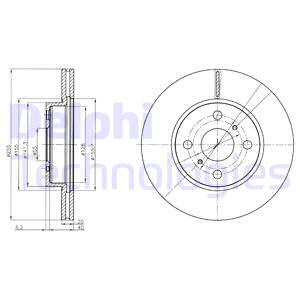 Disc frana punte fata (BG4274 DELPHI) TOYOTA