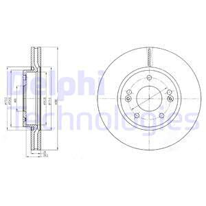 Disc frana punte fata (BG4281C DELPHI) HYUNDAI,KIA