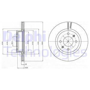 Disc frana punte fata (BG4295 DELPHI) HYUNDAI,KIA