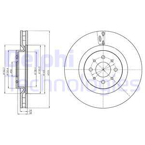 Disc frana punte fata (BG4308 DELPHI) ALFA ROMEO