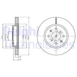Disc frana punte fata (BG4340 DELPHI) SUZUKI