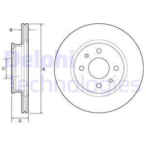 Disc frana punte fata (BG4535 DELPHI) HYUNDAI