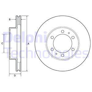 Disc frana punte fata (BG4557 DELPHI) TOYOTA