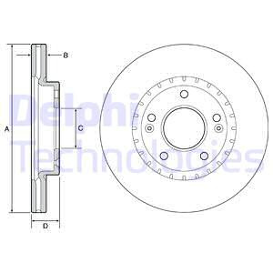 Disc frana punte fata (BG4565C DELPHI) HYUNDAI,KIA