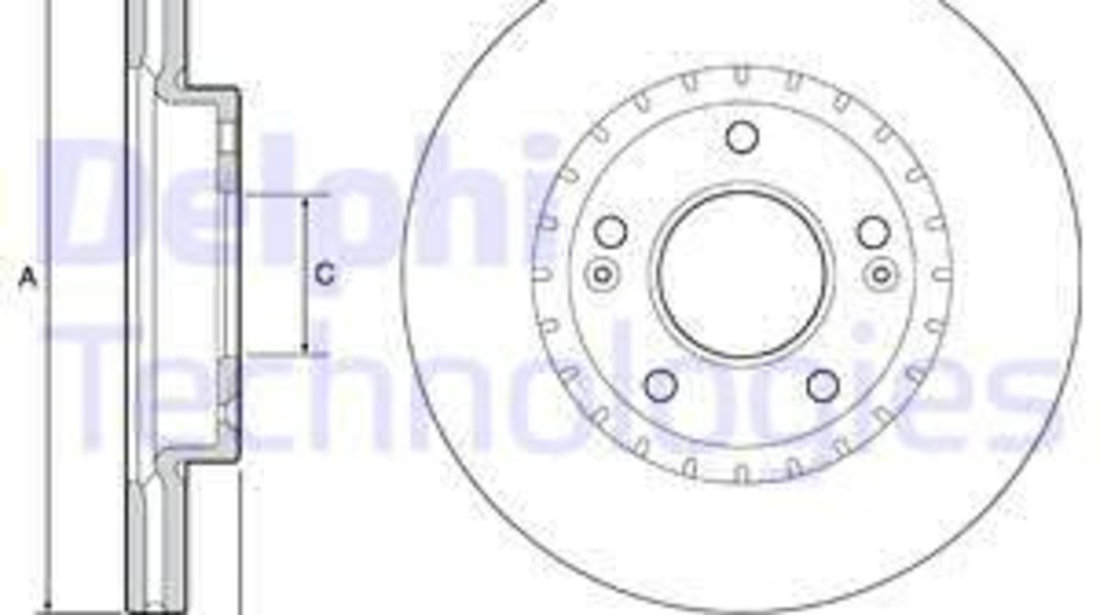 Disc frana punte fata (BG4565C DELPHI) HYUNDAI,KIA