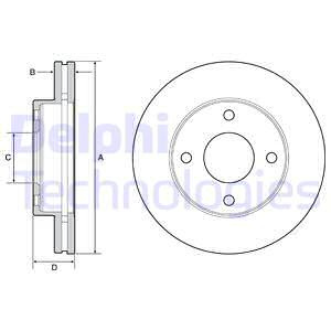 Disc frana punte fata (BG4651C DELPHI) NISSAN